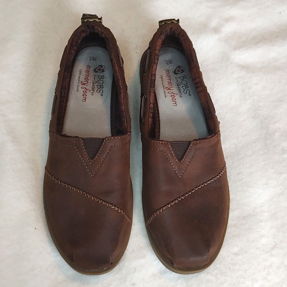 Skechers Bobs Plush Chill Luxe Buttoned Up Slip-on Flat size 7